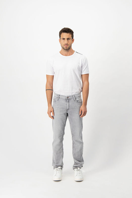 Achat Jean confort coupe slim REEPLE ROCK longueur 32 GRIS CLAIR