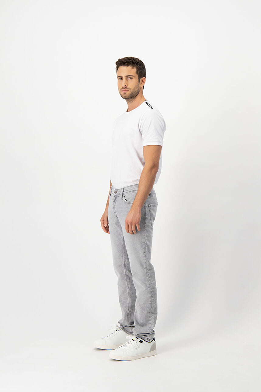 Jean confort coupe slim REEPLE ROCK longueur 32 GRIS CLAIR