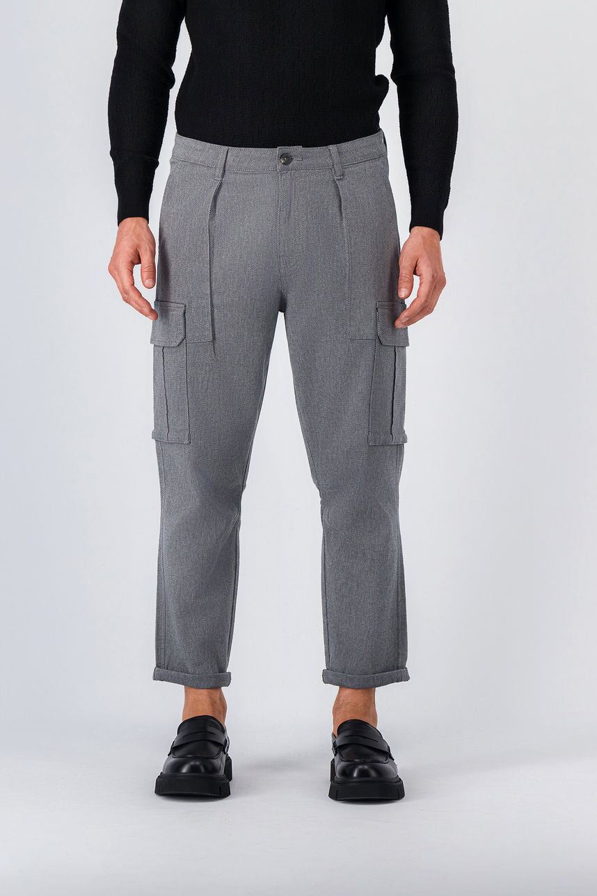 Pantalon cargo ACHILLE CARGO GRIS CHINE MOYEN