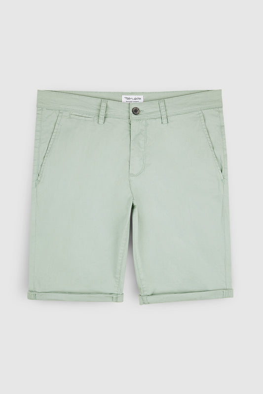 Achat Bermuda coupe chino SHORT CHINO STONE MINT