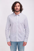 Chemise à pinces avec col français CARTON ML BLANC/MOTIF BLEU