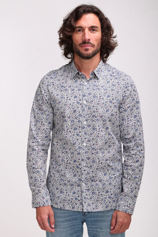 Achat Chemise à pinces avec col français CARTON ML BLANC/FLORAL