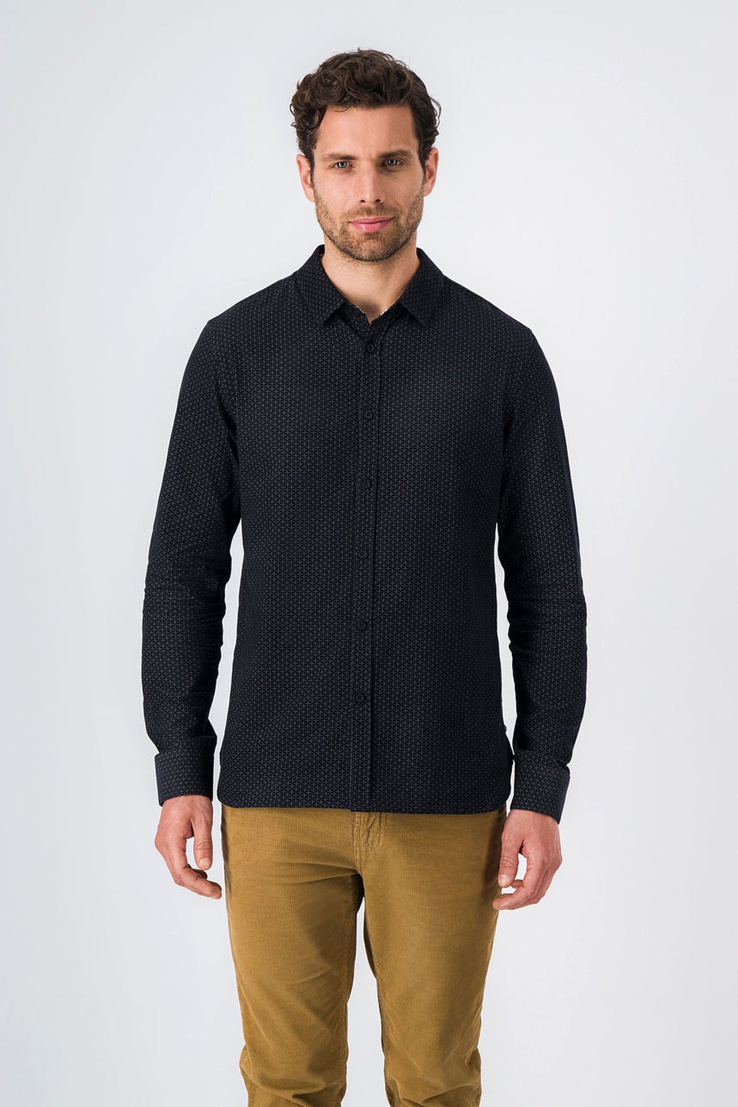 Chemise manches longues en velours CARTON VELVET ML DARK NAVY