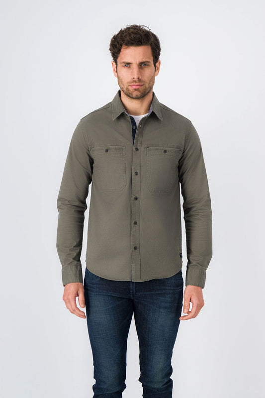 Achat Chemise manches longues en twill TRENT ML TURBULENCE KAKI