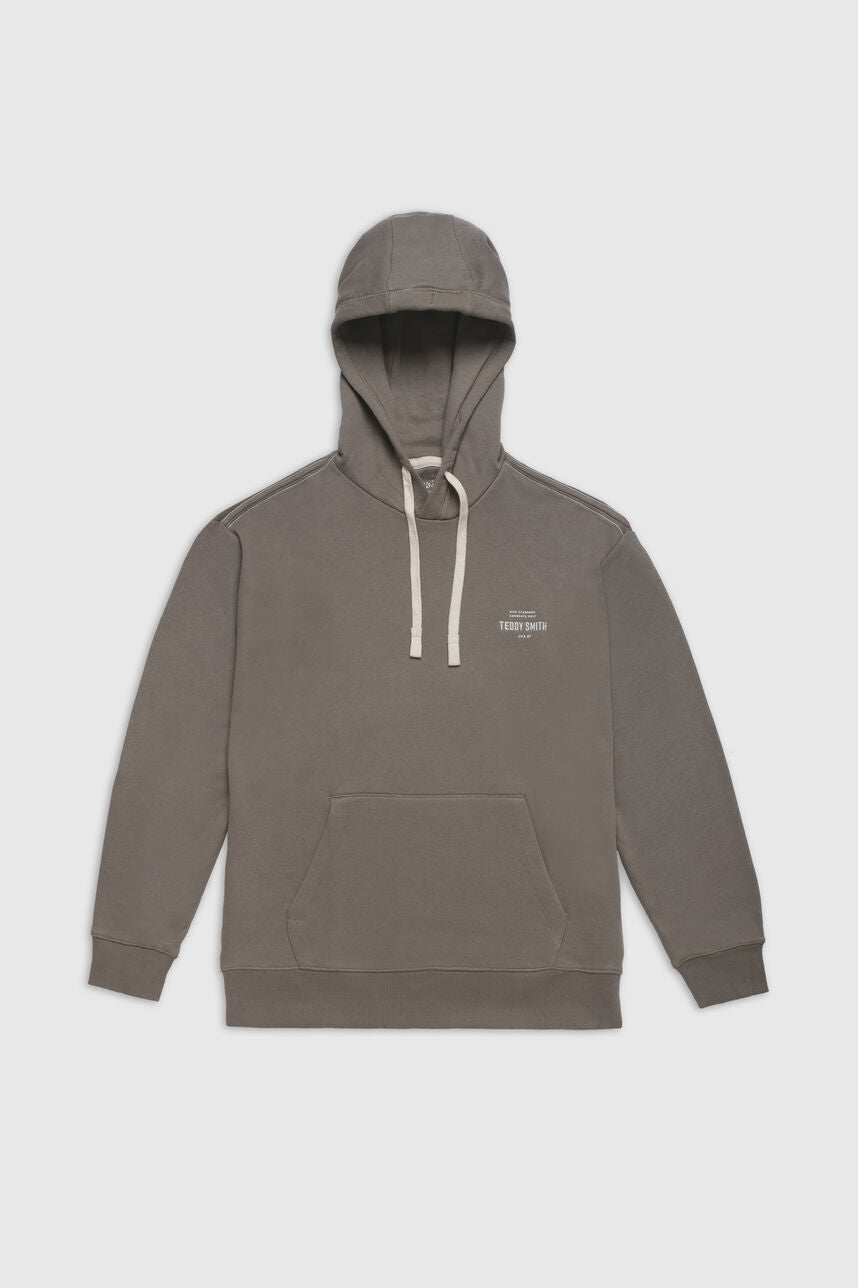 Sweat à capuche coupe large S-EROL HOODY FADED KAKI