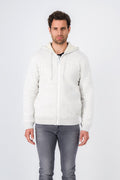 Sweat zippé à capuche NAIL HOODY ZIP WHITE MELANGE