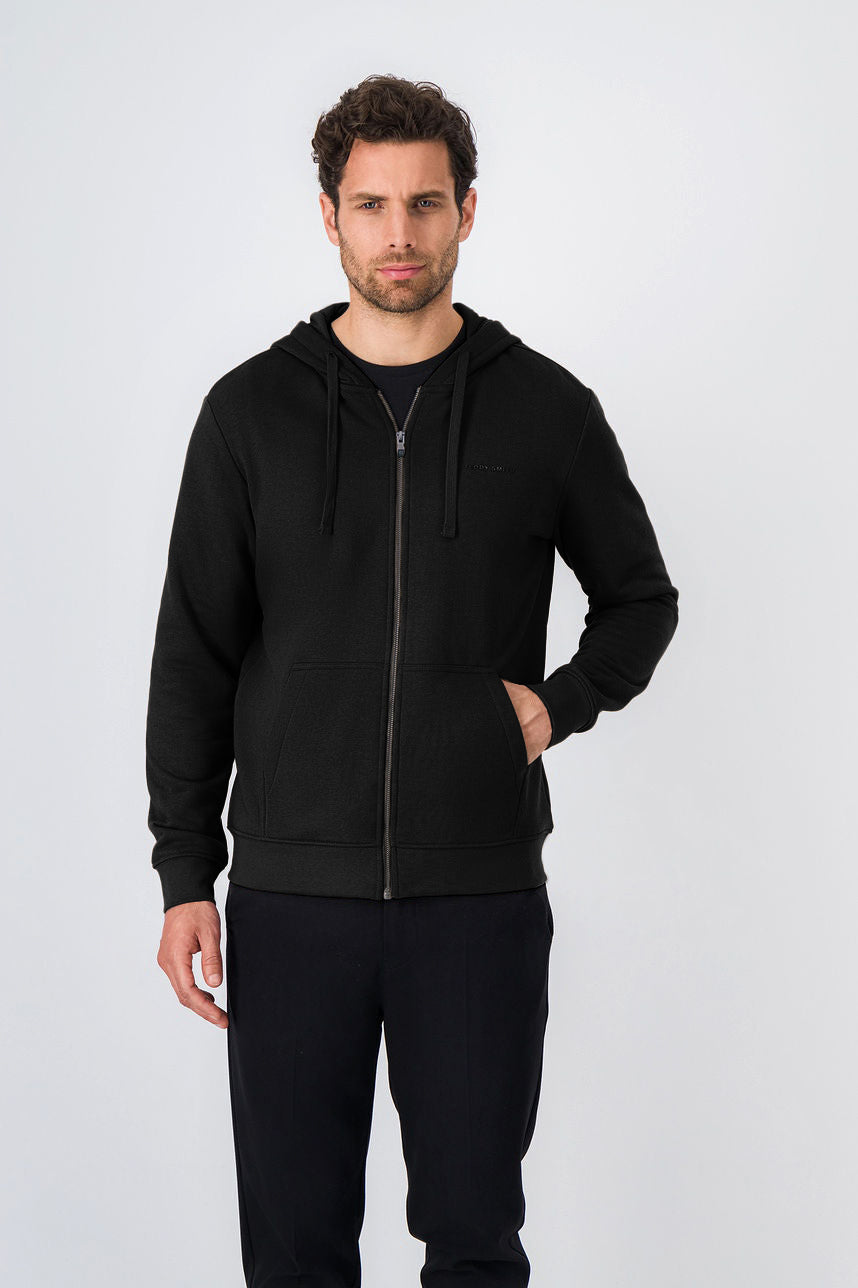 Sweat zippé à capuche NARKY HOODY ZIP NOIR