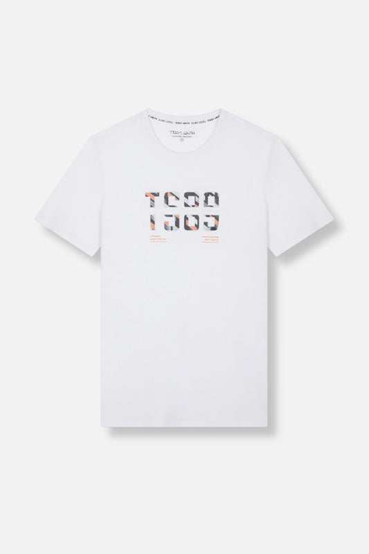 Achat T-shirt col rond manches courtes T-ALDER MC BLANC