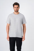 T-shirt col rond jacquard COOPER MC MIDDLE WHITE