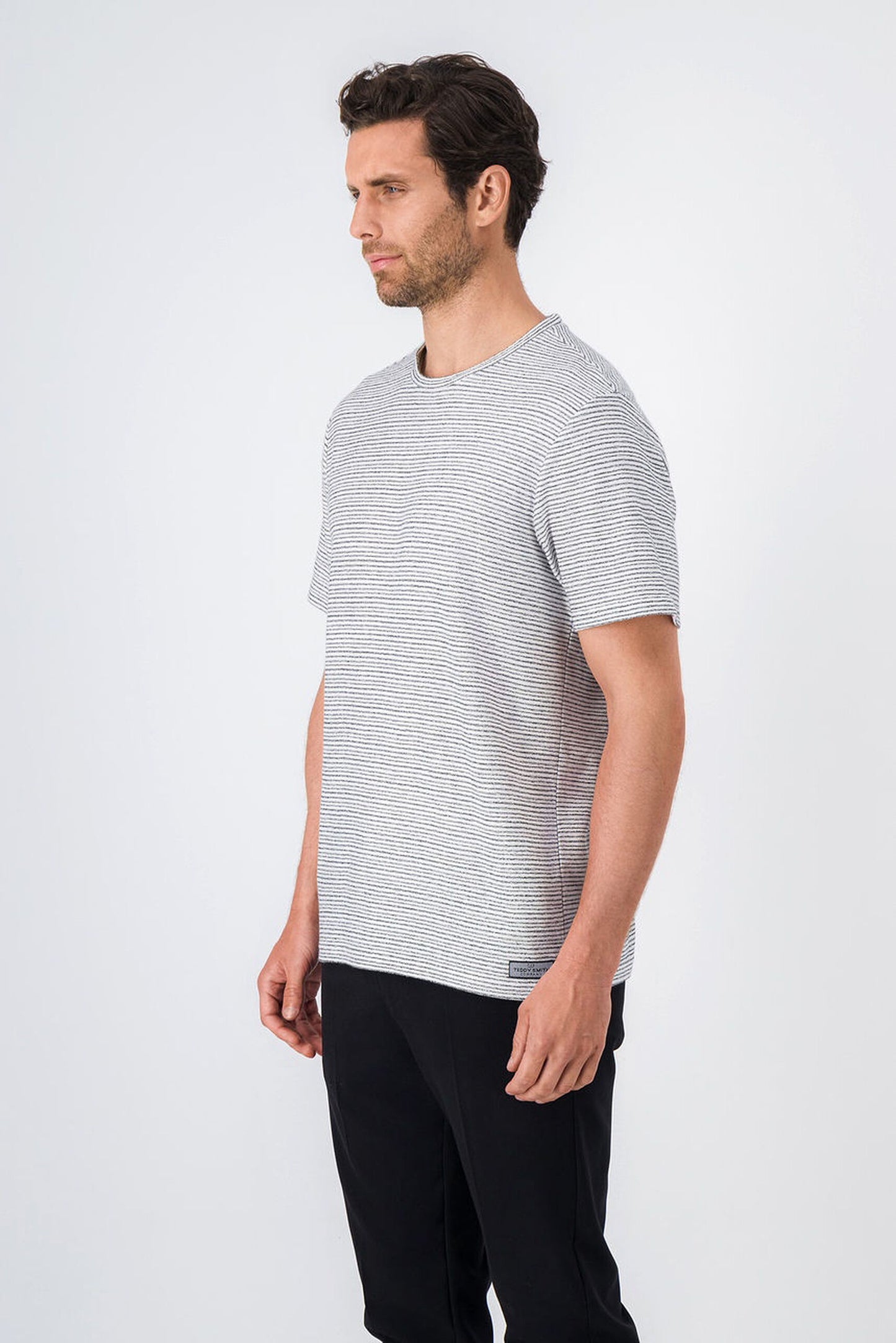 T-shirt col rond jacquard COOPER MC MIDDLE WHITE