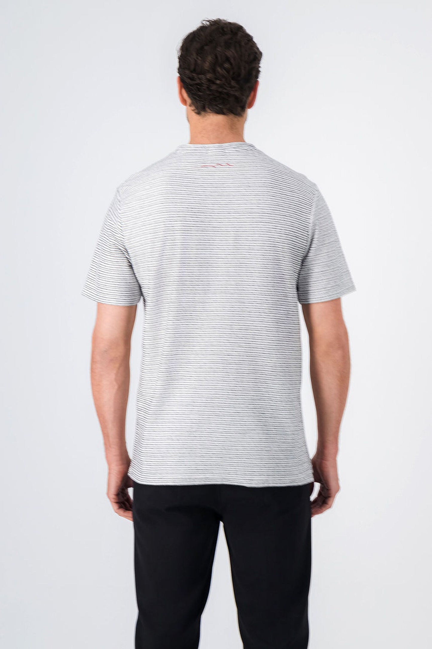 T-shirt col rond jacquard COOPER MC MIDDLE WHITE