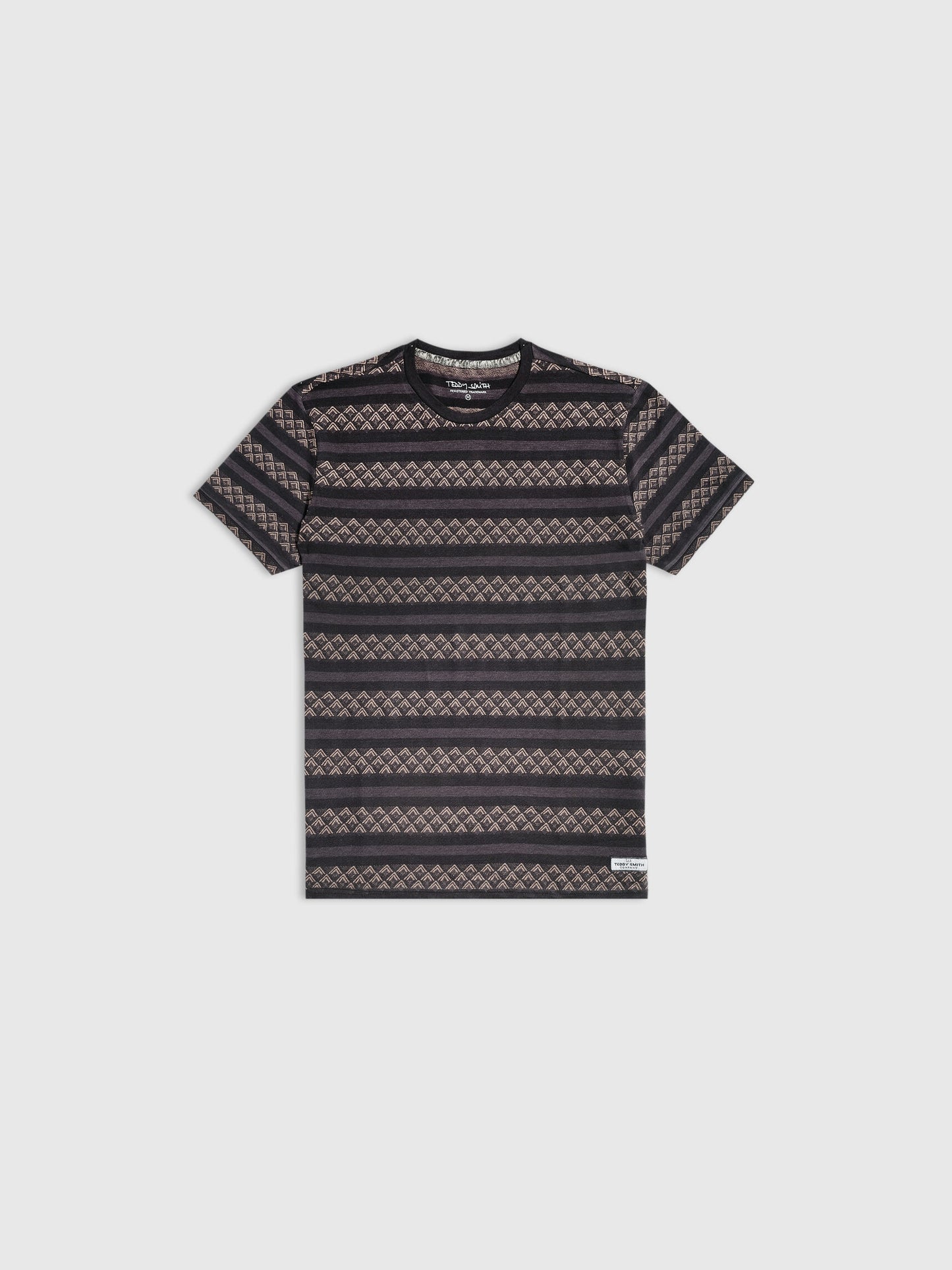 T-shirt col rond jacquard JAMES MC CHARBON