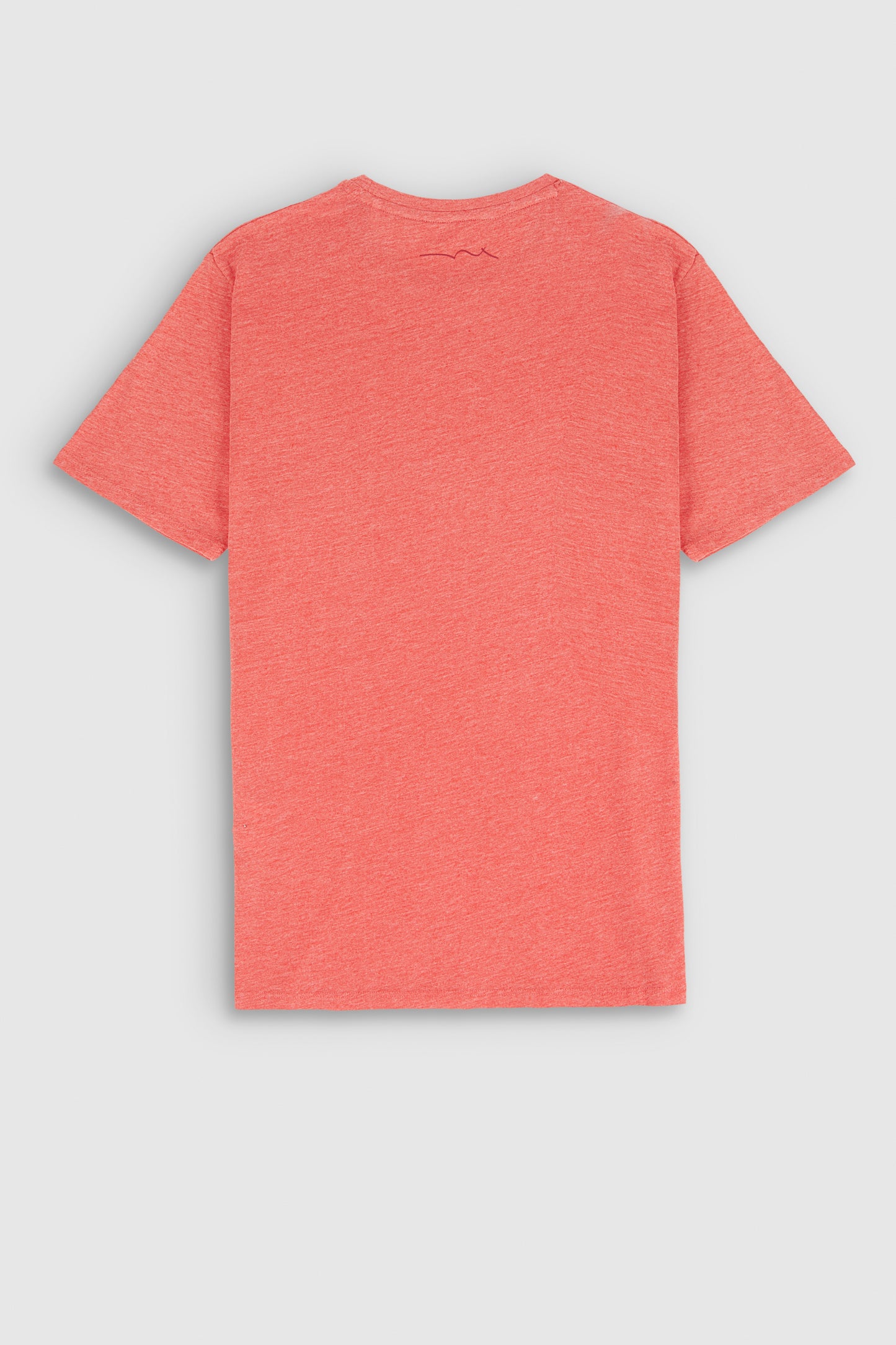 T-shirt col rond manches courtes THE TEE 1 MC ROUGE CORAIL CHINE