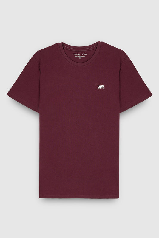 Achat T-shirt col rond manches courtes THE TEE 1 MC DARK WINE