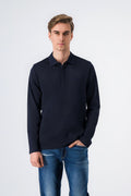 Polo jersey JAPSON ML DARK NAVY