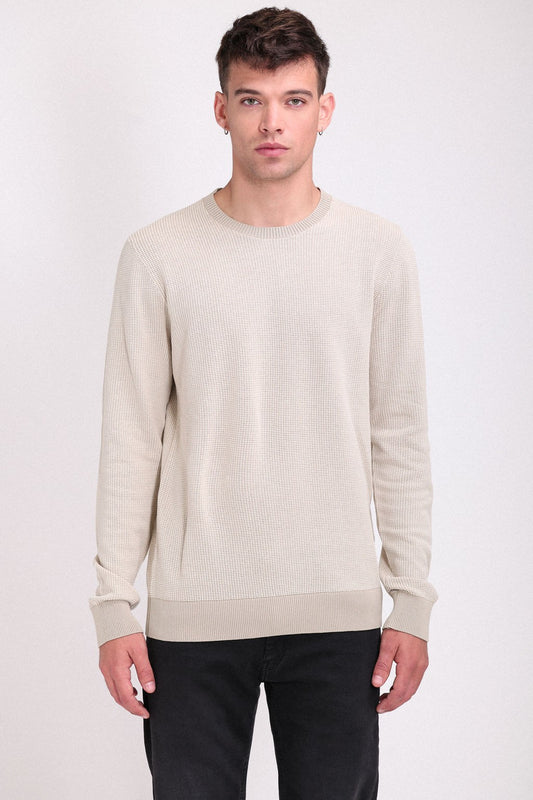 Achat Pull à col rond P-MILAN 2 BEIGE