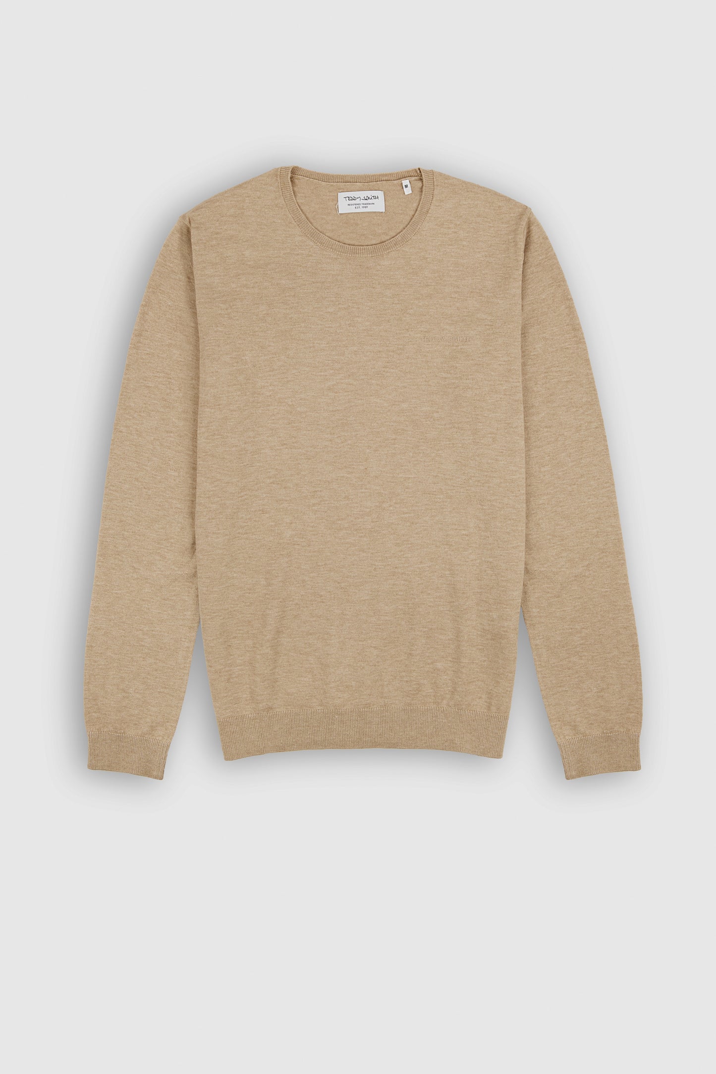 Pull à col rond P-MARC BEIGE CHINE