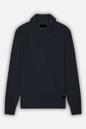 Pull col châle FOREST DARK NAVY