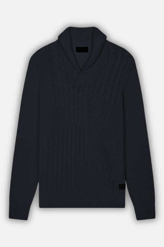 Achat Pull col châle FOREST DARK NAVY