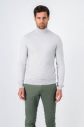 Pull col roulé MARICK WHITE MELANGE