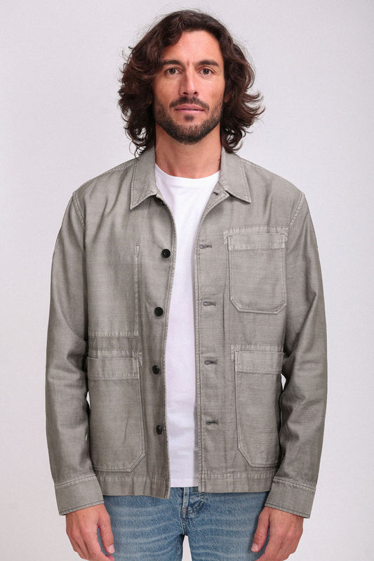 Achat Blouson mi-saison en coton style worker B-WOODLEY FADED KAKI