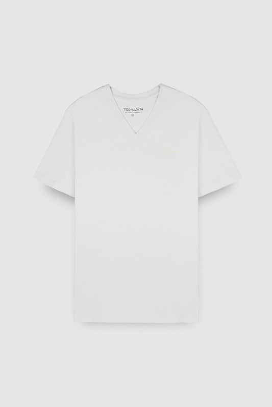 Achat T-shirt col V manches courtes TAWAX 2 BLANC