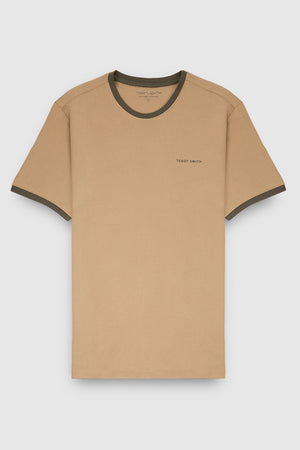 T-shirt col rond manches courtes THE TEE 2 R MC MOKA BEIGE