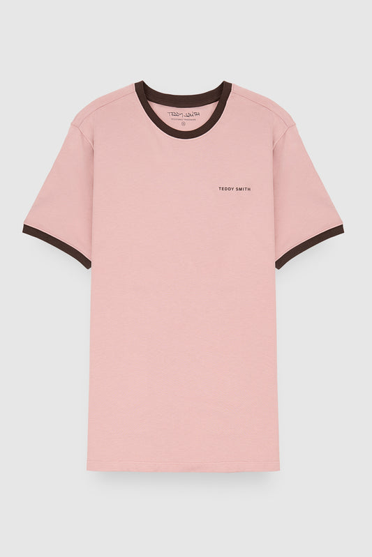 Achat T-shirt col rond manches courtes THE TEE 2 R MC WOOD ROSE