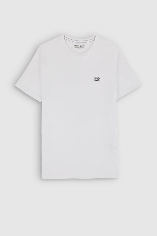 Achat T-shirt col rond manches courtes THE TEE 1 BLANC