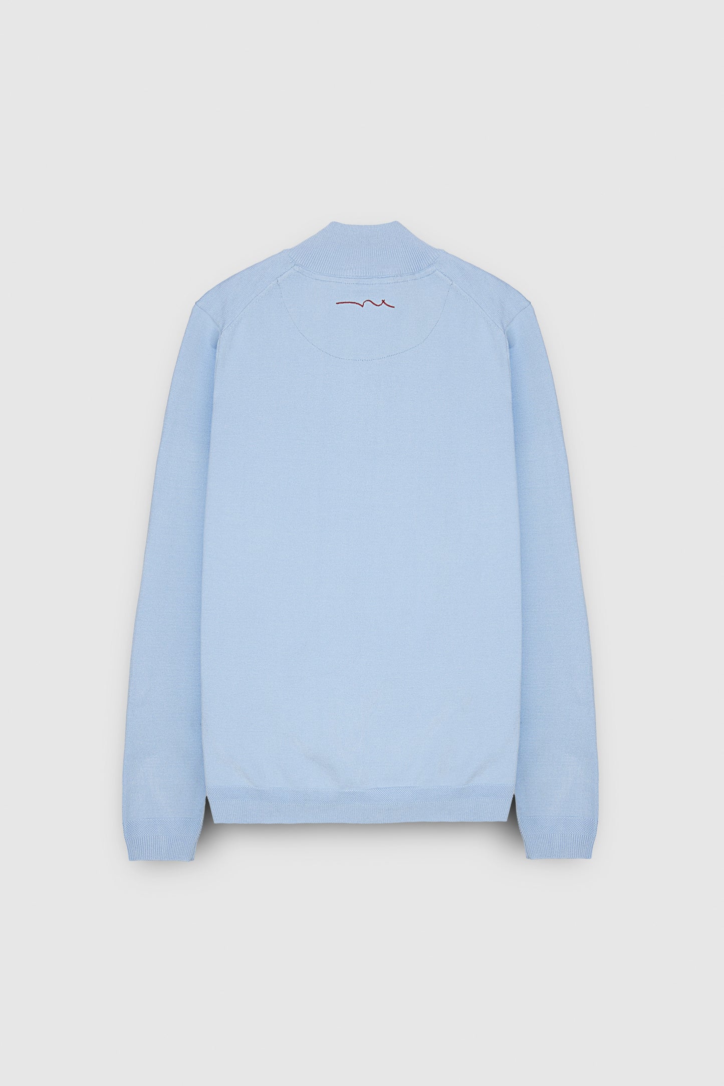 Pull col zippé MARTY 2 BLEU ECUME