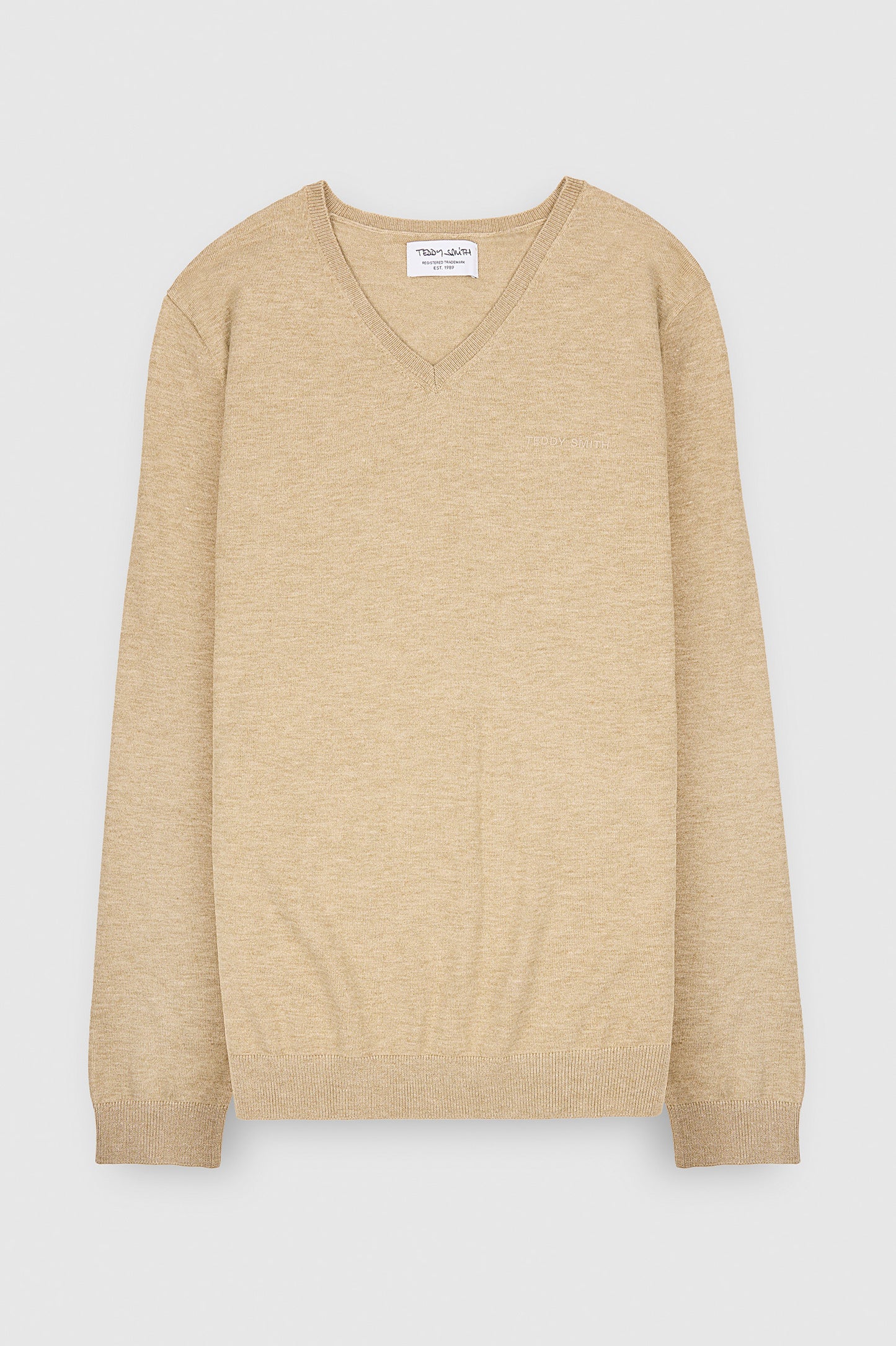 Pull col V P-MARCO BEIGE DUNE CHINE