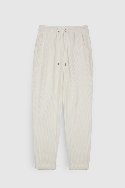 Achat Pantalon TEDDY VELOURS MIDDLE WHITE