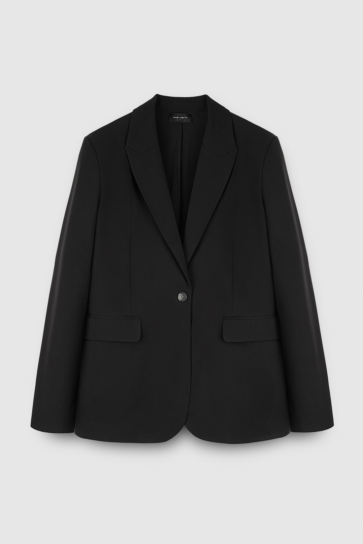 Veste 1 bouton doublée V-TINA NOIR