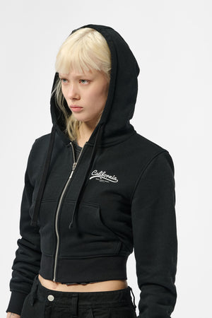 Sweat zippé à capuche G-HOPE HOODY ZI NOIR