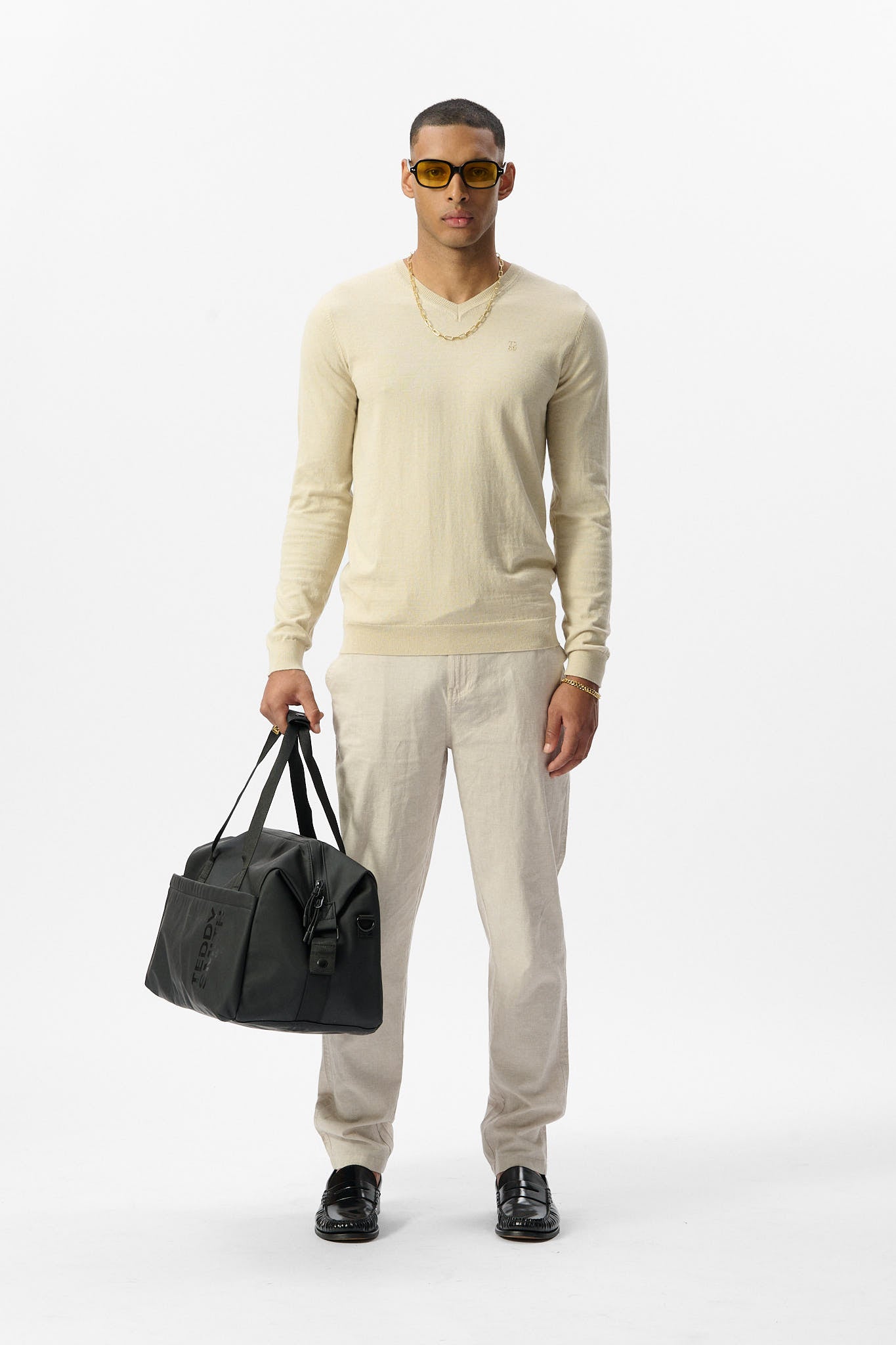 Pantalon P-LINEN CHINO BEIGE