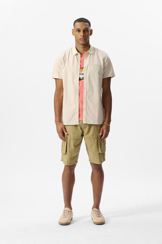 Achat Chemise CUT MC CREAM / MICRO PRINT