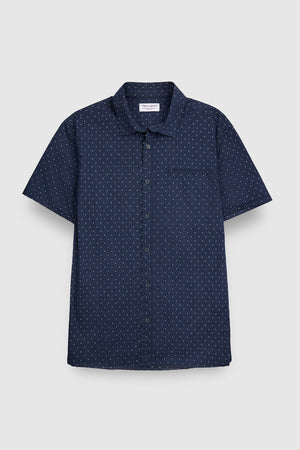 Chemise CUT MC TOTAL NAVY/ MICRO PRINT 2