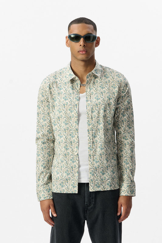 Achat Chemise CARTON ML STRET CREAM / MICRO FLORAL