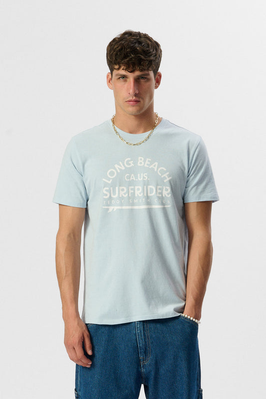 Achat T-shirt T-LONGBEACH MC PASTEL BLUE