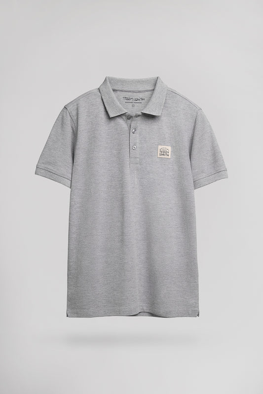 Achat Polo P-LABEL MC JR GRIS CHINE