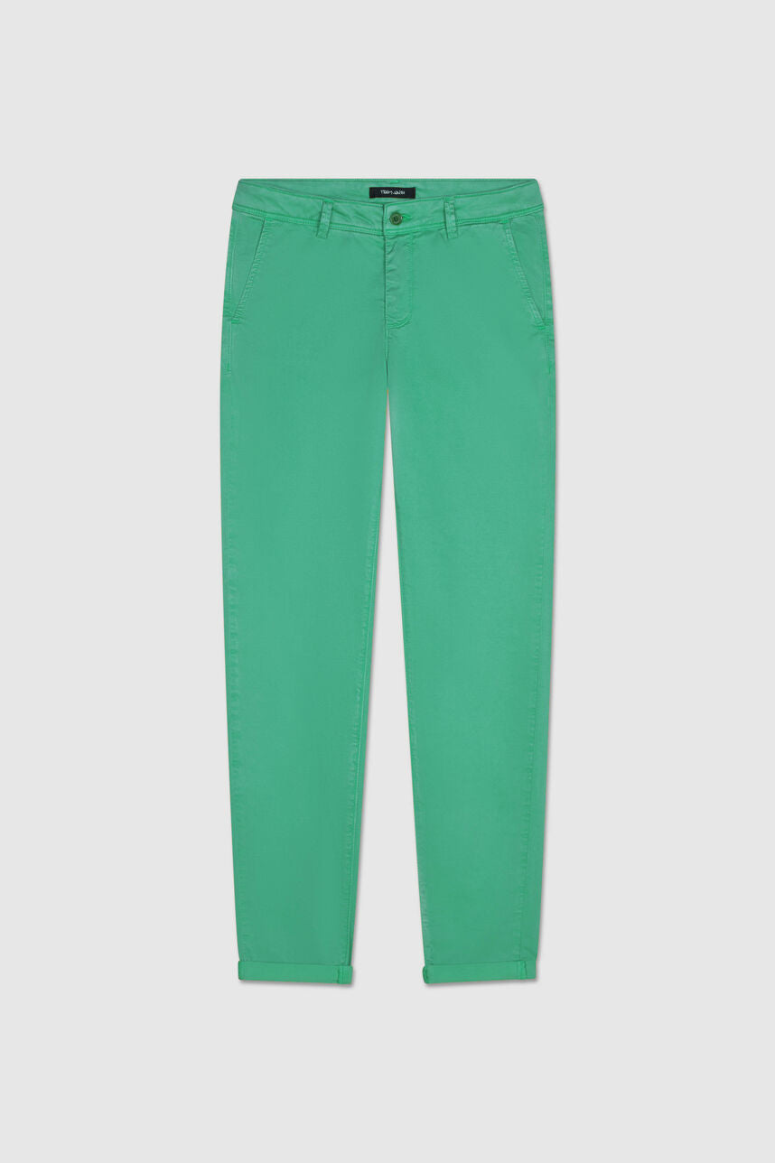 Pantalon coupe chino slim P-NINA CHINO TROPIC GREEN