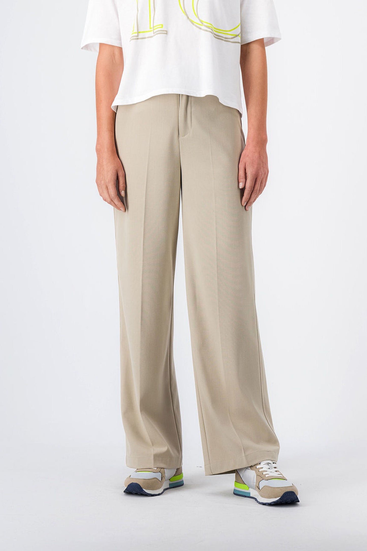 Pantalon coupe large P-COFFEE BISTRE BEIGE