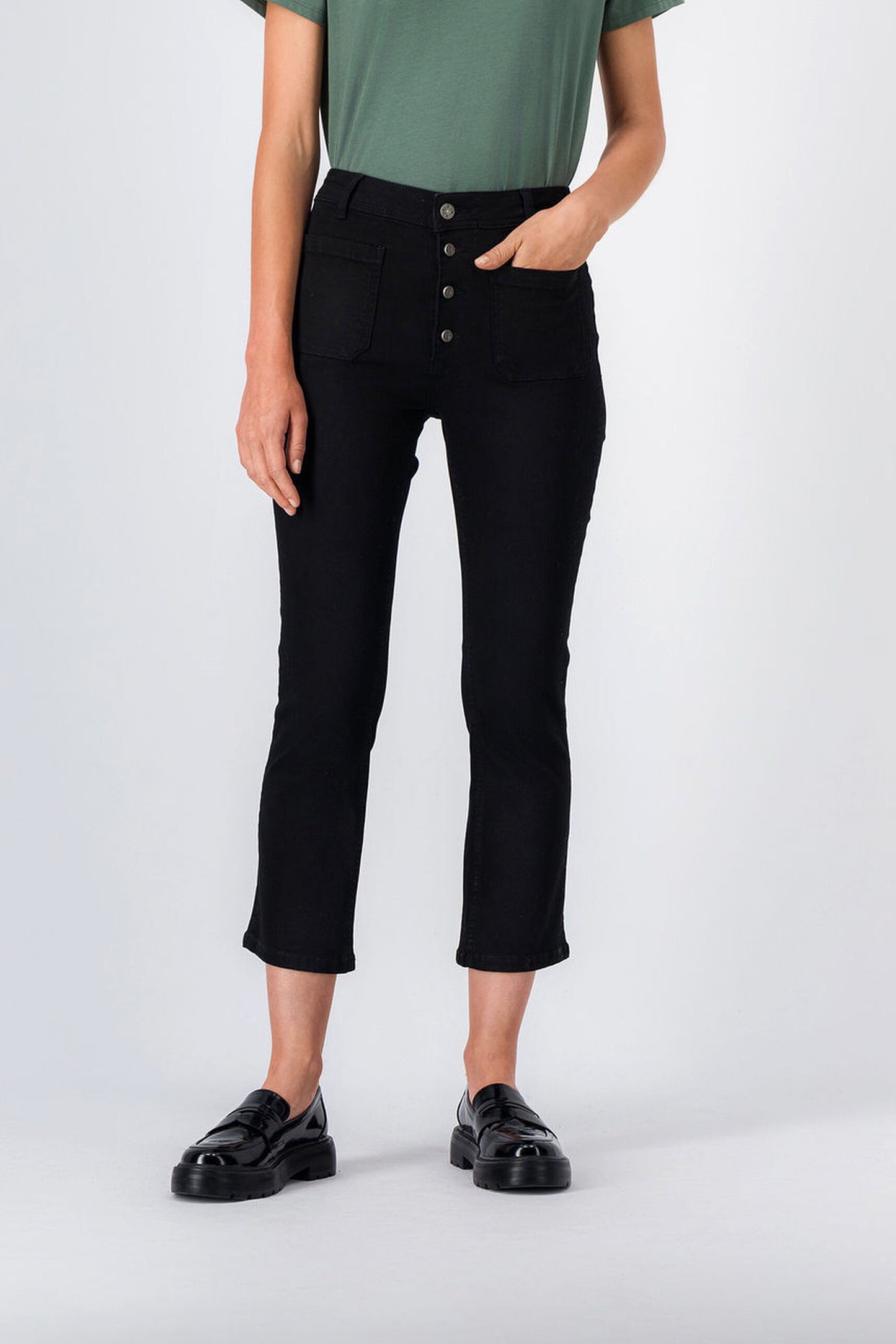 Jean coupe évasée cropped STELLA BOOT CUT CROPPED NOIR