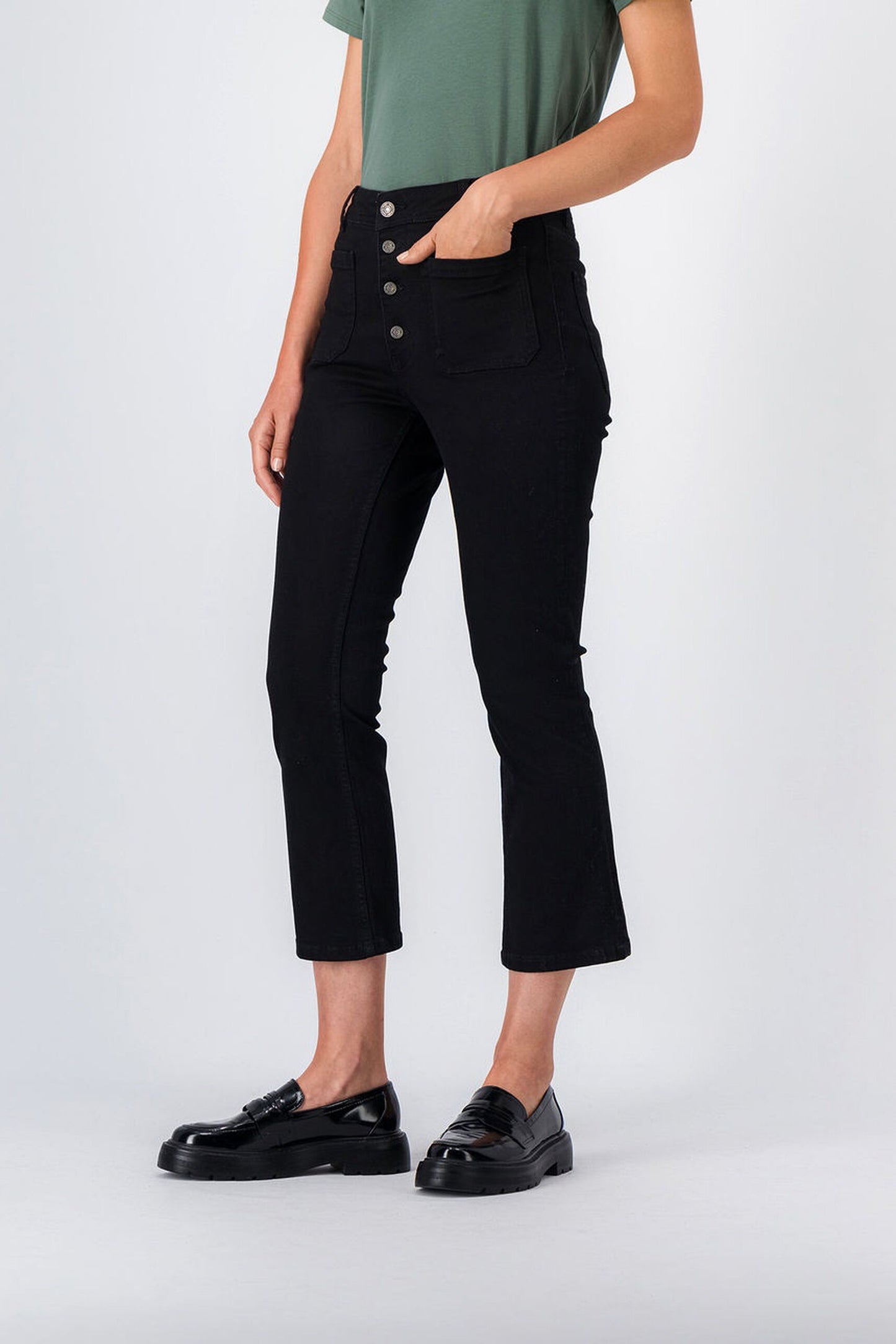 Jean coupe évasée cropped STELLA BOOT CUT CROPPED NOIR