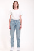 Jean denim coupe 5 poches mom P-MOM FRIPP/INDIGO CLAIR