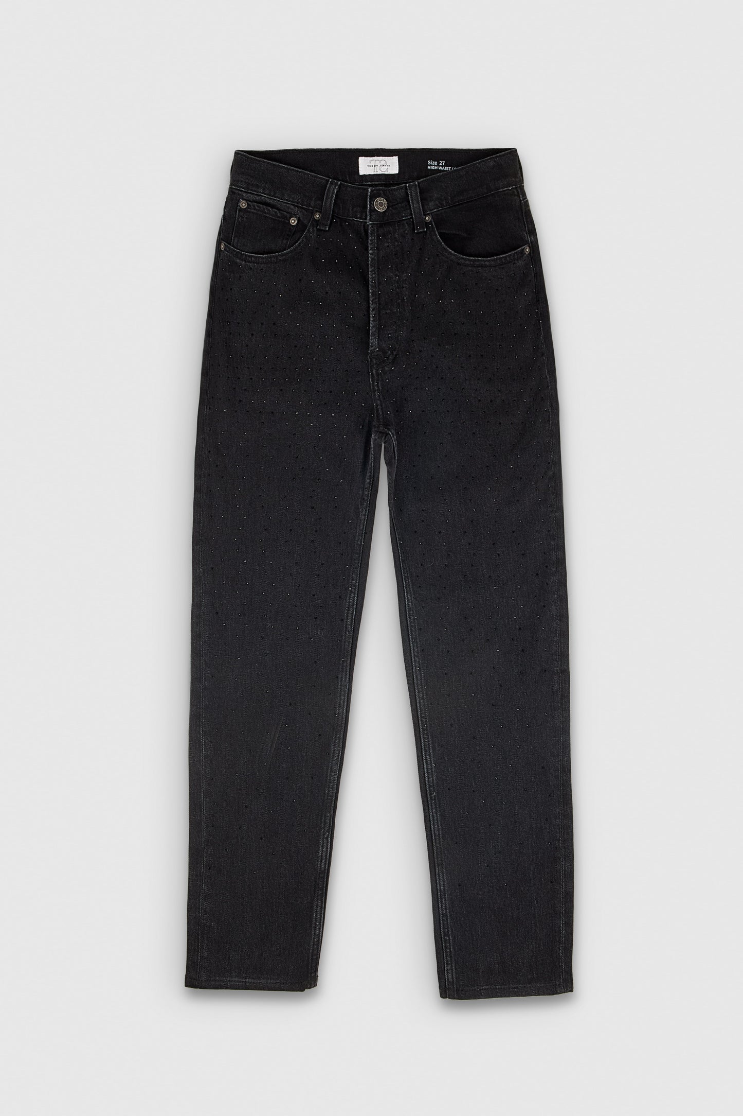 Jean denim coupe 5 poches mom P-MOM NOIR