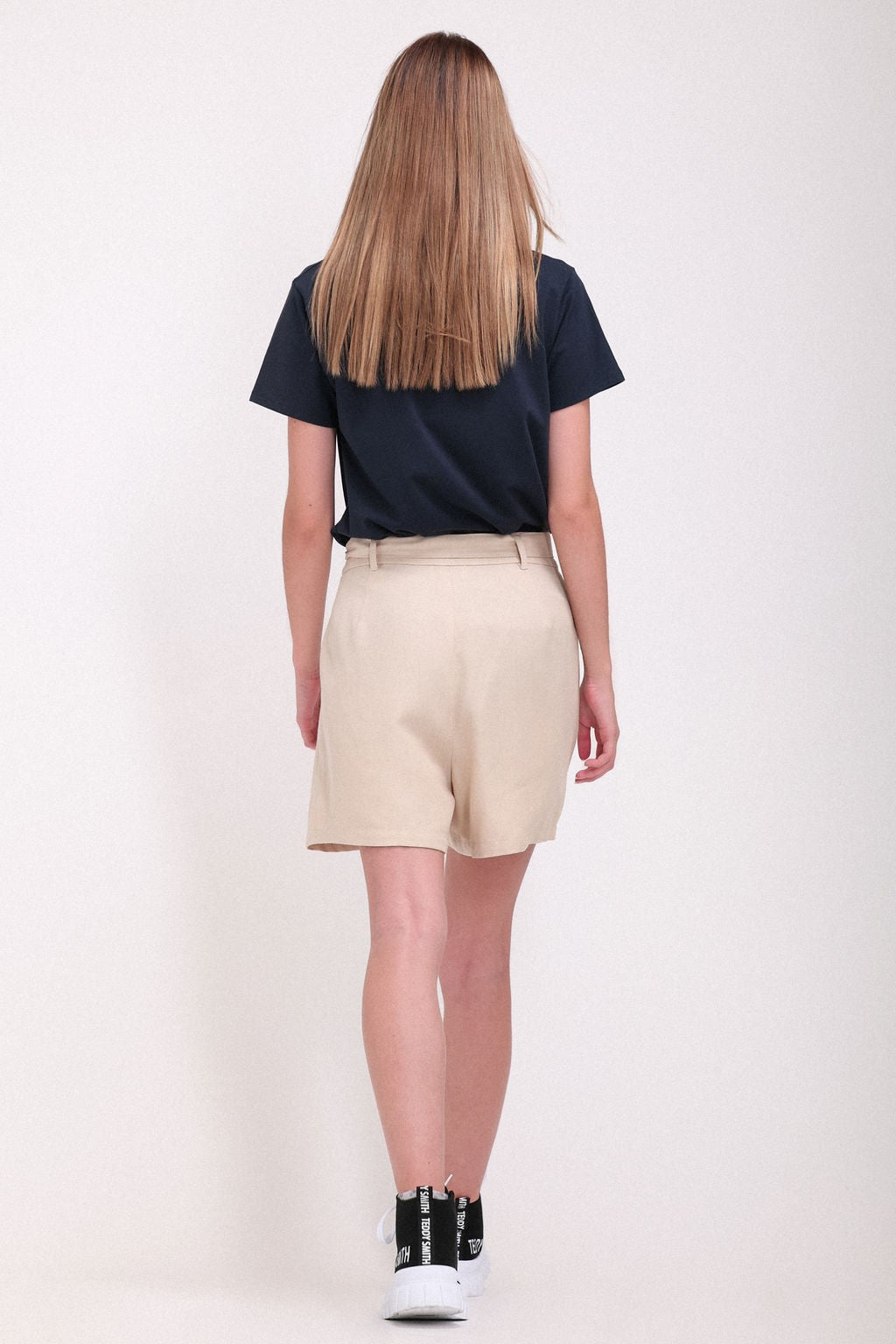 Short en coton S-BEA BEIGE ARGILE