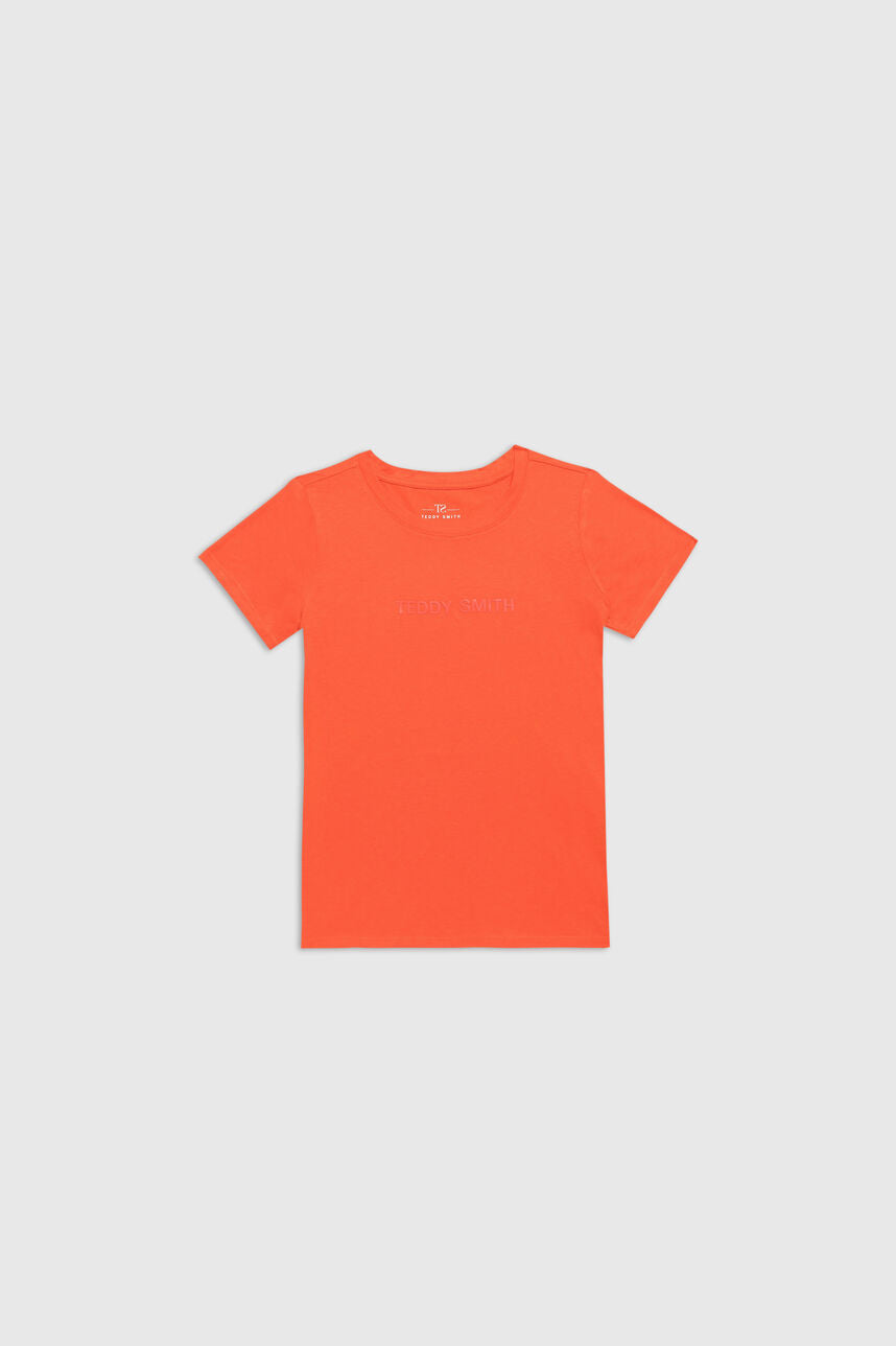 T-shirt col rond NEW TICIA MC TANGERINE