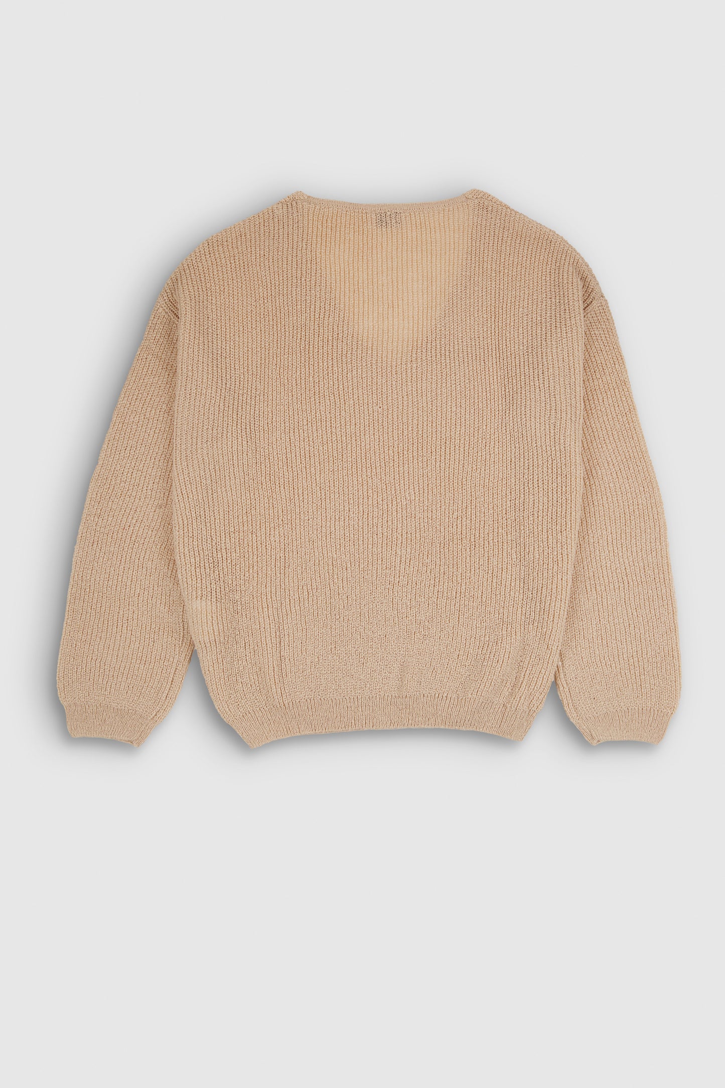 Pull col V P-MAG BEIGE ARGILE