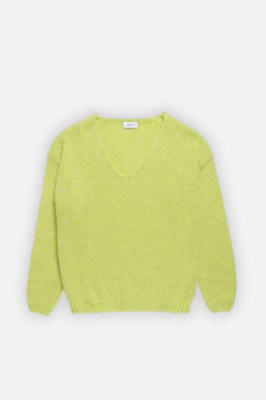 Achat Pull col V P-MOLLY GREEN NEON